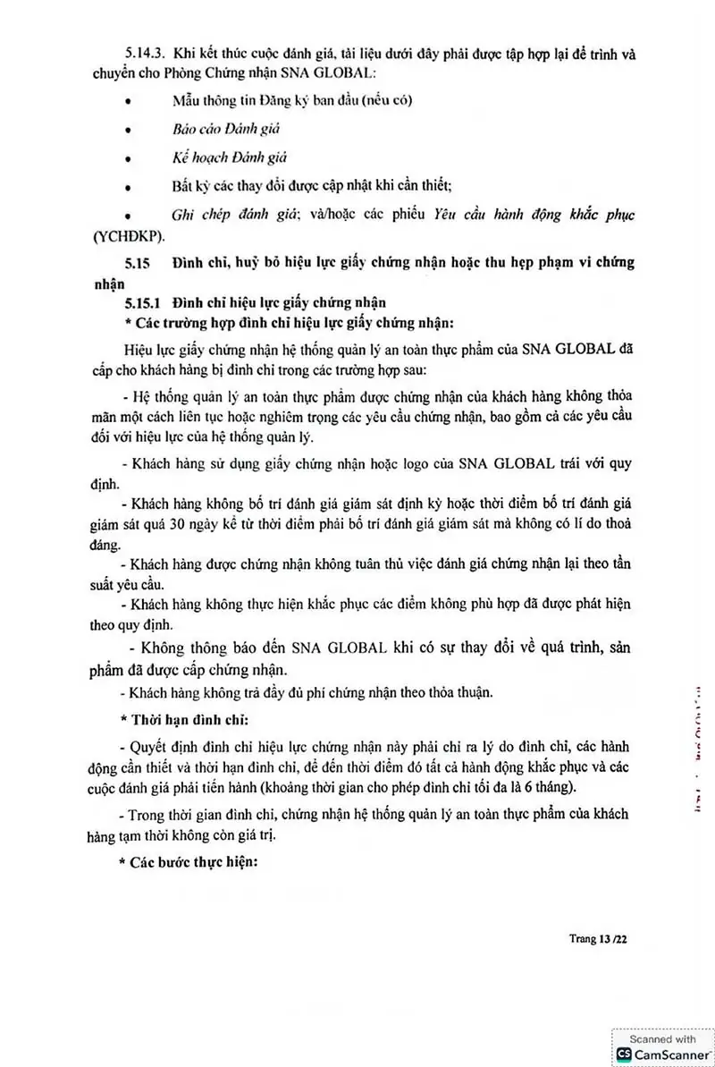 QT.10. Quy Trình Đánh Giá ISO 22000 13