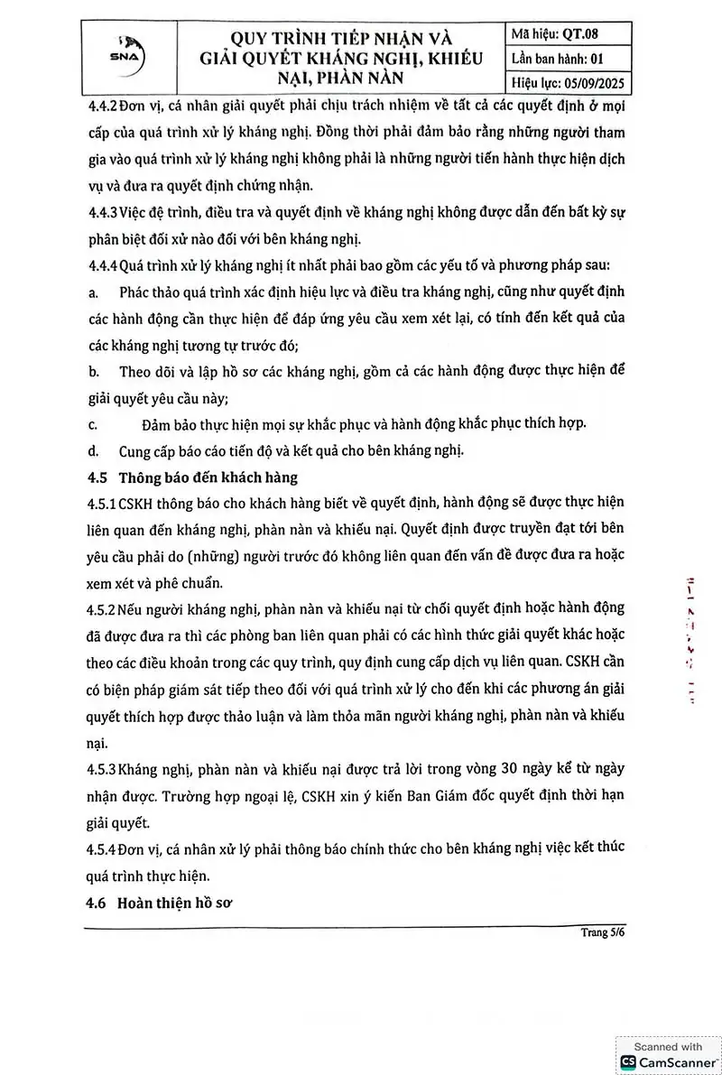 Quy Trình Tiếp Nhận Và Giải Quyết Kháng Nghị 5